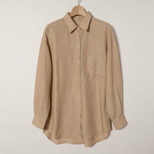 UNITED ARROWS green label relaxing ユナイテッドアローズグリーンレーベル 長袖ビッグシャツ ベージュ シンプル カジュアル ユニセックス