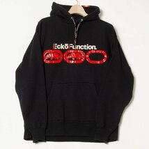 Ecko Function エコーファンクション メンズ パーカー フーディー 黒/ブラック 厚手 Mサイズ コットン ポリエステル プリント 古着 秋冬_画像1