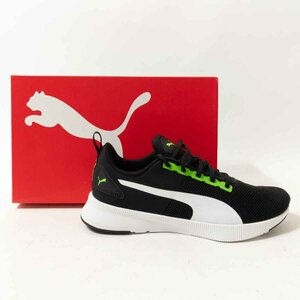 PUMA プーマ 192928-24 FLYER RUNNER Jr フライヤーランナージュニア スニーカー ブラック 黒 グリーン 24.5cm 子供靴 シンプル シューズ