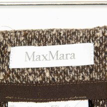 【1円スタート】MaxMara マックスマーラ ツイードハイウエストパンツ ボトムス フルレングス ウール クラシカル 秋冬 茶色 38 イタリア製_画像5