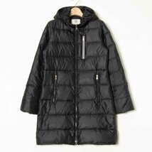 【1円スタート】AIGLE エーグル フード衿ダウンコート アウター 防寒 カジュアル アウトドア ベーシック 黒 ブラック レディース S_画像1