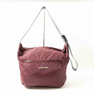 mont-bell モンベル ショルダーバッグ パープル 紫 グレー 灰色 ナイロン ユニセックス 男女兼用 斜め掛け シンプル カジュアル 大容量 鞄