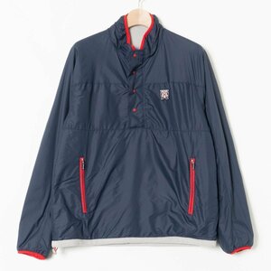 TOMMY HILFIGER GOLF リバーシブルハーフジップトップス トミーヒルフィガー ゴルフ グレーxネイビー フリース ナイロン スポーツ 秋冬 L