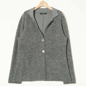 【1円スタート】WEEKEND MaxMara マックスマーラ ダブルフェイスニットジャケット カーディガン モヘア50％ 灰色 グレー XL 大きいサイズ