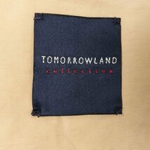 TOMORROWLAND ノーカラーコート トゥモローランド ベージュ系 綺麗め 大人カジュアル シンプル ベルト コットン ナイロン 春秋 38 日本製_画像6