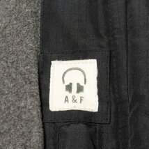 Abercrombie & Fitch アバクロンビー＆フィッチ アバクロ ダウン ジャケット ジップアップ フード ファー 黒/ブラック Lサイズ アウター_画像6