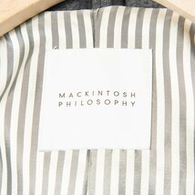 【1円スタート】MACKINTOSH PHILOSOPHY マッキントッシュ フィロソフィー フーデットコート 無地 36 ウール グレー 綺麗め カジュアル 秋冬_画像6