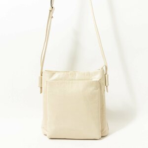 PELLE BORSA ペレボルサ ショルダーバッグ アイボリー レザー 本革 牛革 日本製 レディース 斜め掛け シンプル ベーシック カジュアル bag