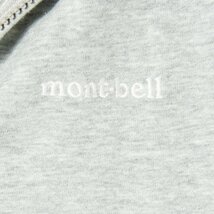 mont-bell モンベル パーカー フーディ ジップアップ サイズS 灰色/グレー アウトドア キャンプ 登山 古着 カジュアル ノームコア_画像3