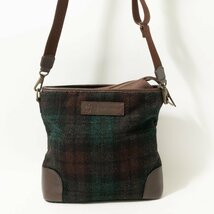 THE SCOTCH HOUSE ザ スコッチハウス HARRIS TWEED ハリスツイード ショルダーバッグ ダークブラウン ネイビー グリーン ユニセックス bag_画像1