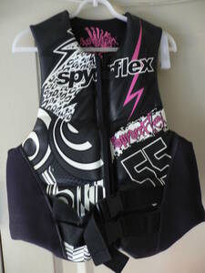 ◆SPYDERFLEX スパイダーフレックス◆ ライフジャケット ブラック/ピンク XL 美品 ゆうパック80サイズ