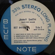 BLUE NOTE NY RVG 初期盤　JIMMY SMITH／Plays Fats Waller　Quentin Warren　Donald Bailey　ジミー スミス　ブルーノート_画像5