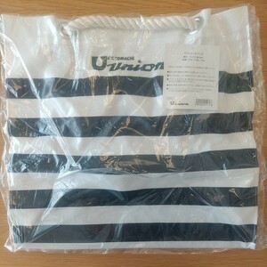 mo... Union ⑥ [ regular goods ] marine tote bag unused length 37cm× width 42cm× inset 18cm records out of production oks cotton 100% laminate processing origin block Union 