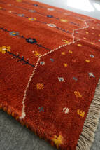 120×80cm 【ペルシャ絨毯 手織りギャッベ】アマレ族ギャッベ ギャベ 18316_画像6