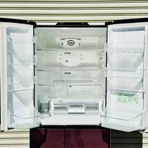 甲MJ16804　1円スタート　クリーニング済　動作確認済　2015年製　565L　日立　HITACHI　ノンフロン冷凍冷蔵庫　6ドア冷蔵庫　R-X5700E　_画像2