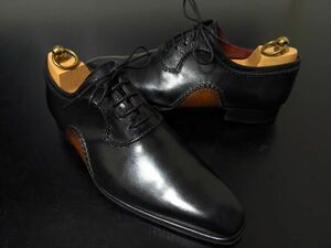 美品 マグナーニ 40 MAGNANNI オパンケ クロコデザイン 黒 ドレスシューズ プレーントゥ 7826