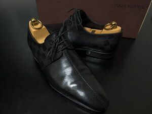 美品 ヴィトン 6.5 LOUIS VUITTON ♯ST0098 カウンターダミエ センターシーム 黒 箱付 7778