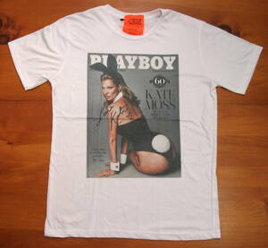 新品【KATE MOSS】ケイトモス PLAY BOY カバー プリント Tシャツ L // バニーガール スーパーモデル