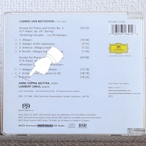 品薄/高音質CD/SACD/アンネ＝ゾフィー・ムター/ベートーヴェン/ヴァイオリン・ソナタ/Anne-Sophie Mutter/Beethoven/Violin Sonatas/DGの画像6