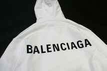 国内正規品 17AW BALENCIAGA AH14 518215 TAV3 バックロゴ スウェットパーカー バレンシアガ LOGO SWEAT PARKER フーディー ホワイトS ER-7_画像8