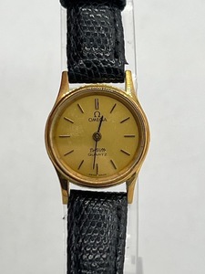 N32721■ OMEGA DE VILLE オメガ デ ヴィル クォーツ 腕時計 OZ プッシュリューズ レディース ウォッチ レトロ デヴィル デビル スイス