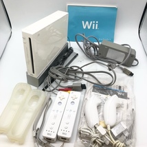 NS33048■任天堂 Wii 本体 セット■RVL-001 リモコン ケーブル ヌンチャク カバー 取扱説明書付属 ニンテンドー nintendo ゲーム ウィー_画像1