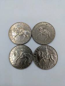 N32521 【４枚セット】ELIZABETH Ⅱ DG REGFD 1977 イギリス エリザベス女王 在位25周年 1977年 外国コイン アンティーク コレクション