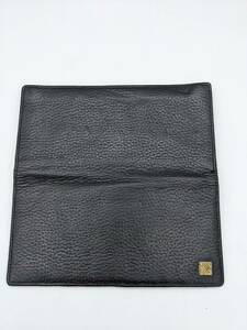 N31851 【良品】LANVIN ランバン レザー 長財布 ブラック カード入れ お札入れ ブランド 財布 メンズ 男性財布