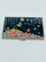NS33124 【美品】韓国 螺鈿 名刺入れ＆キーホルダー セット ブラック 鶴 ステンレス製 カードケース_画像5