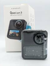 Ｎ33235 【フィルム付き!美品】Qoocam3 KANDAO アクションカメラ 動画撮影 ４K 防水カメラ 360度マイク 360度カメラ_画像1