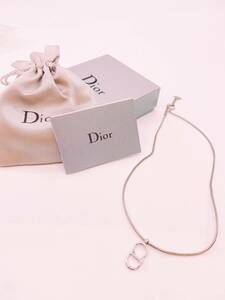 S3097 ◇Christian Dior◇ ロゴネックレス シルバーカラー DIOR ディオール レディース アクセサリー ブランド CDロゴ