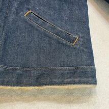 K244 70 年代 アメリカ 製 Levi's ボア デニム ジャケット 70725-0917 オレンジ タブ リーバイス Gジャン 70s vintage ビンテージ USA 18_画像4