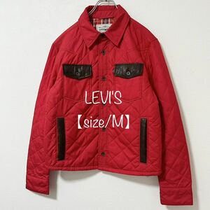 LEVIS/リーバイス★キルティングジャケット★ダウン★レッドブラウン/赤茶★M