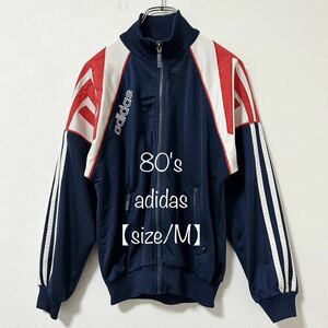 adidas/アディダス★80s★トラックジャケット/ジャージ★ネイビー×レッド×ホワイト/紺×赤×白★M