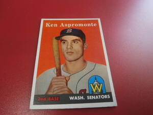 １９５８　TOPPS　＃４０５　KEN　ASPROMONTE　ルーキーカード