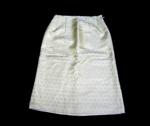 未使用品 KOJI WATANABE STYLE コージワタナベ スティル 繊細な織り柄のスカート フラワー！お花！