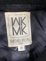 MICHEL KLEIN ミッシェルクラン ウール混 アンゴラ混 ベルト付き ショート コート size40/ブラック ◆■ ☆ djd0 レディース_画像7