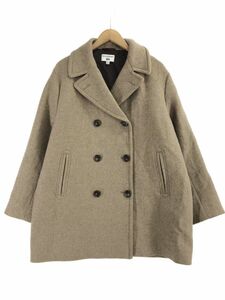 UNIQLO INES DE LA FRESSANGE ユニクロ イネス ウール混 ピー コート sizeXXL/ブラウン ◆■ ☆ djd0 レディース