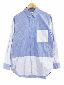 UNIQLO +J ユニクロ ジルサンダー ストライプ シャツ sizeS/青 ■■ ☆ djd0 メンズ