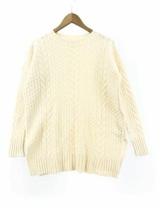 23区 ウール100% ケーブル編み ニット セーター size38/アイボリー ◇■ ☆ djd0 レディース