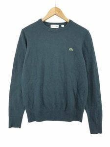 LACOSTE ラコステ ワンポイント ニット セーター sizeS/緑 ◇■ ☆ djd0 レディース