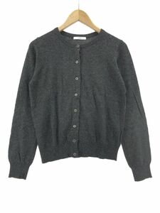 INDEX インデックス ウール混 カシミヤ混 カーディガン sizeM/チャコールグレー ◇■ ☆ djd0 レディース