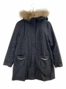 Feroux フェルゥ フードファー付き ボアライナー付き コート size1/黒 ◆■ ☆ dka6 レディース