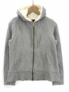 TOMMY HILFIGER トミーヒルフィガー 内ボア ジップアップ パーカー sizeS/ライトグレー ◇■ ☆ dka6 レディース