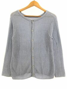 ef-de ef-de biju- button cardigan size9/ light blue *# * dka6 lady's 