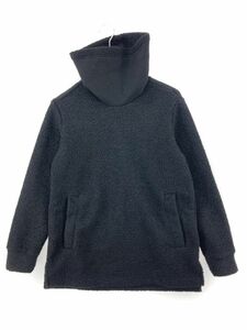 LANDS’ END ランズエンド ロング丈 プードルファー タートルネック カットソー sizeM/黒 ◇■ ☆ dka6 レディース