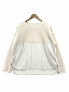 niko and ニコ アンド ボア フリース プルオーバー size3/アイボリー×ホワイト ◇■ ☆ dka6 レディース