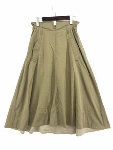 BABYLONE バビロン ハイウエスト Aライン 台形 スカート size38/ベージュ ■◇ ☆ dka6 レディース