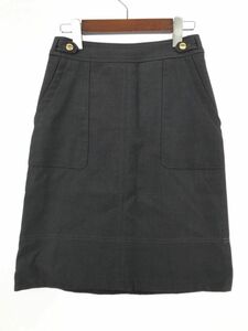 SHIPS Ships gold button stitch skirt sizeS/ charcoal gray *# * dka6 lady's 