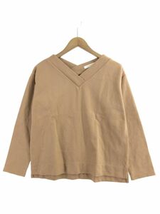 chocol raffine robe ショコラフィネローブ Vネック カットソー sizeF/ベージュ ◇■ ☆ dka6 レディース